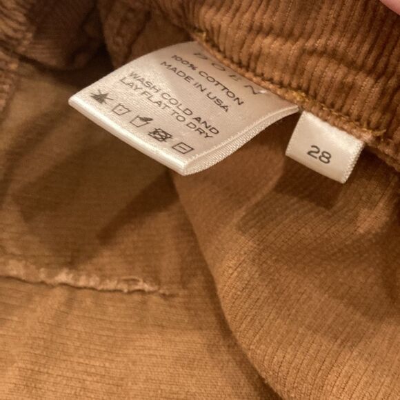 Doen 100% Cotton Brown High Rise Wide Leg Corduroy Pant Size 28 - Picture 7 of 7
